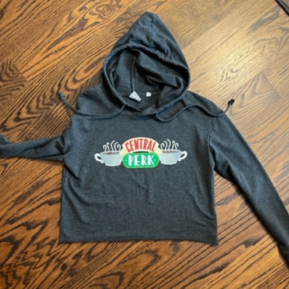 Friends Central  Perk Hoodie, Crop, Size M